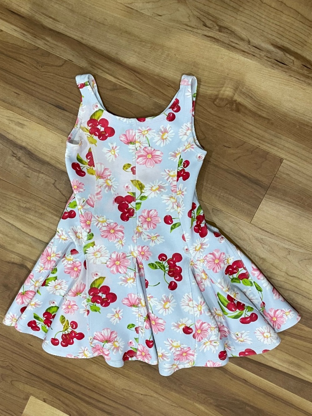 Biscotti Cherries Jubilee Scuba Twirl Dress Floral Cherry Size 4